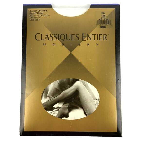 Classiques Entier Hosiery French Cut Panty Nylon Spandex Sheer White Size A - Picture 1 of 3